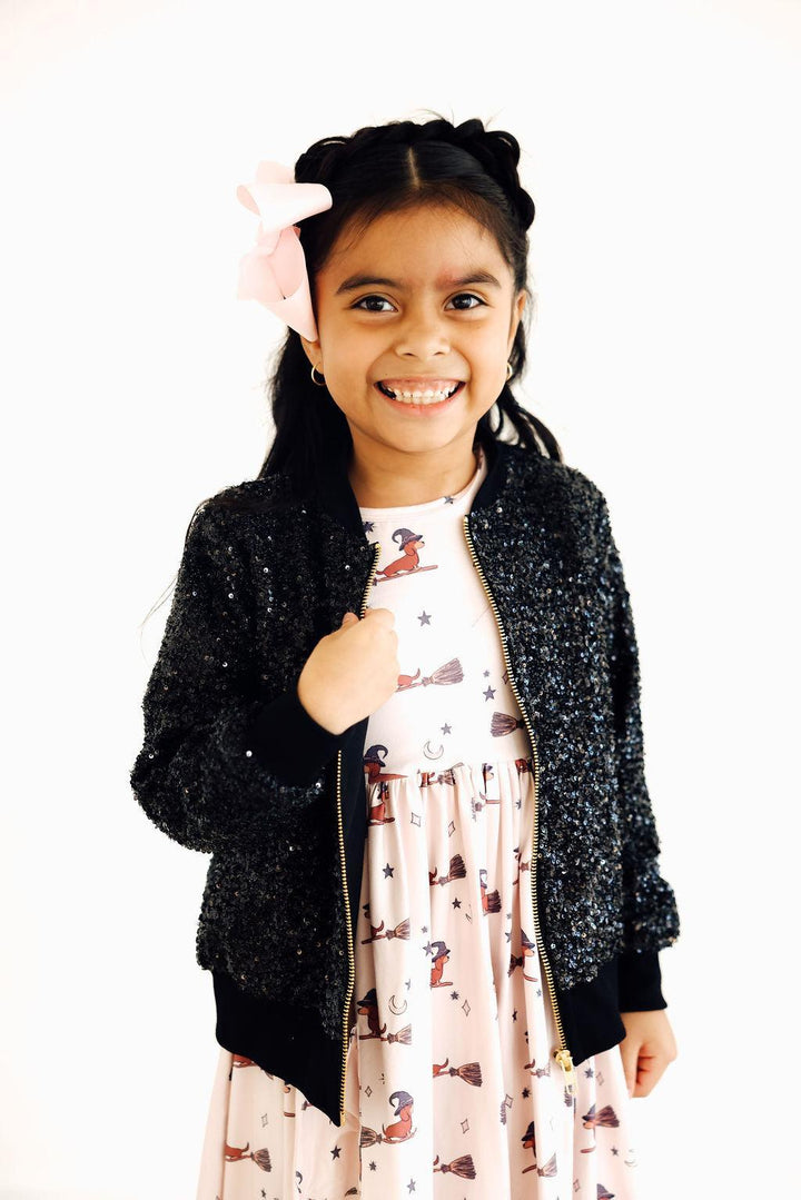 Happy Howl-oween 3/4 Sleeve Pocket Twirl Dress-Mila & Rose ®
