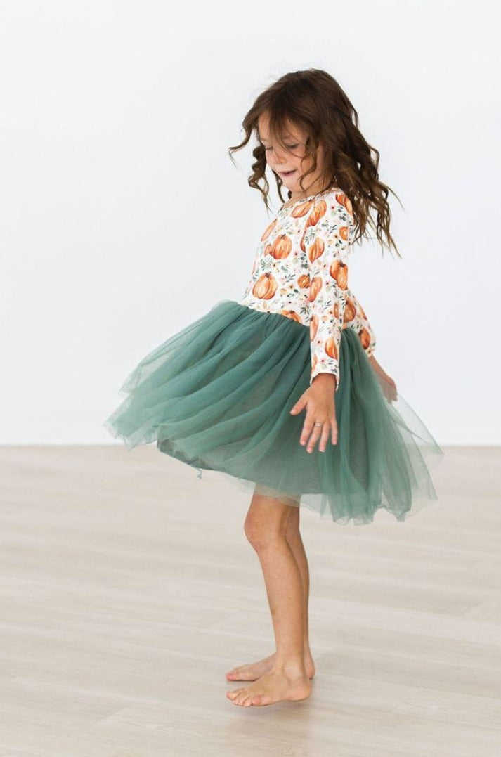 Harvest Florals L/S Tutu Dress-Mila & Rose ®