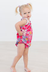 SALE Hawaiian Floral Ruffle Cross Back Romper-Mila & Rose ®
