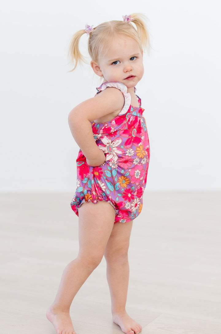 SALE Hawaiian Floral Ruffle Cross Back Romper-Mila & Rose ®
