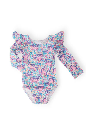 Head in the Clouds L/S Flutter Sleeve Leotard-Mila & Rose ®