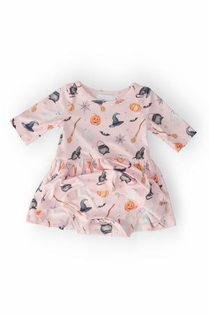 Hey Boo 3/4 Sleeve Twirl Bodysuit-Mila & Rose ®
