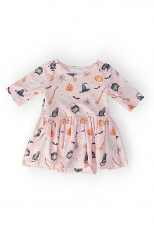 Hey Boo 3/4 Sleeve Twirl Bodysuit-Mila & Rose ®