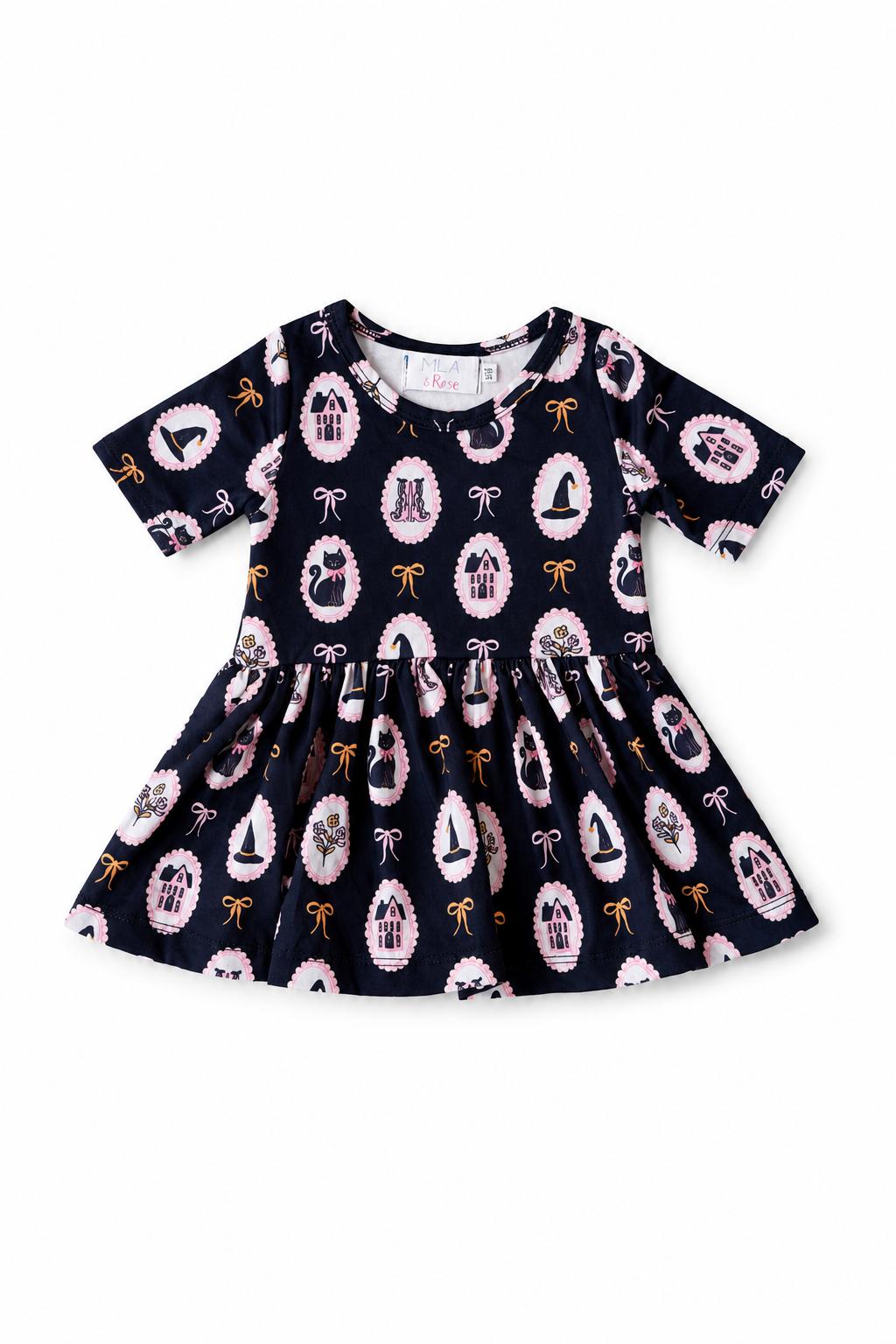 Hocus Pocus 3/4 Sleeve Twirl Bodysuit-Mila & Rose ®