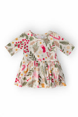 Holly Jolly Christmas 3/4 Sleeve Twirl Bodysuit-Mila & Rose ®