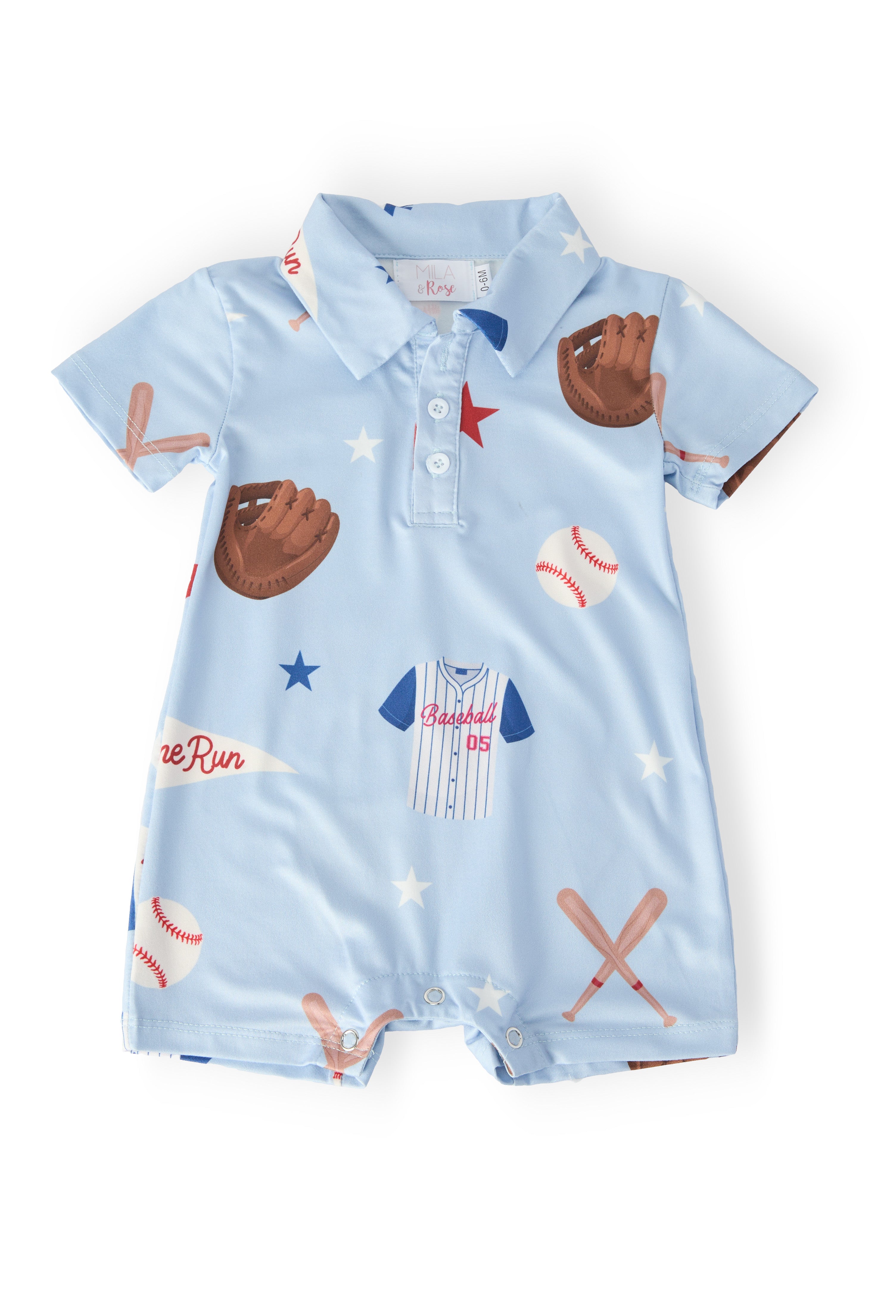 Home Run Polo Shorty One-Piece-Mila & Rose ®