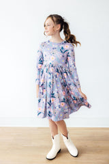 Honeysuckle L/S Pocket Twirl Dress-Mila & Rose ®