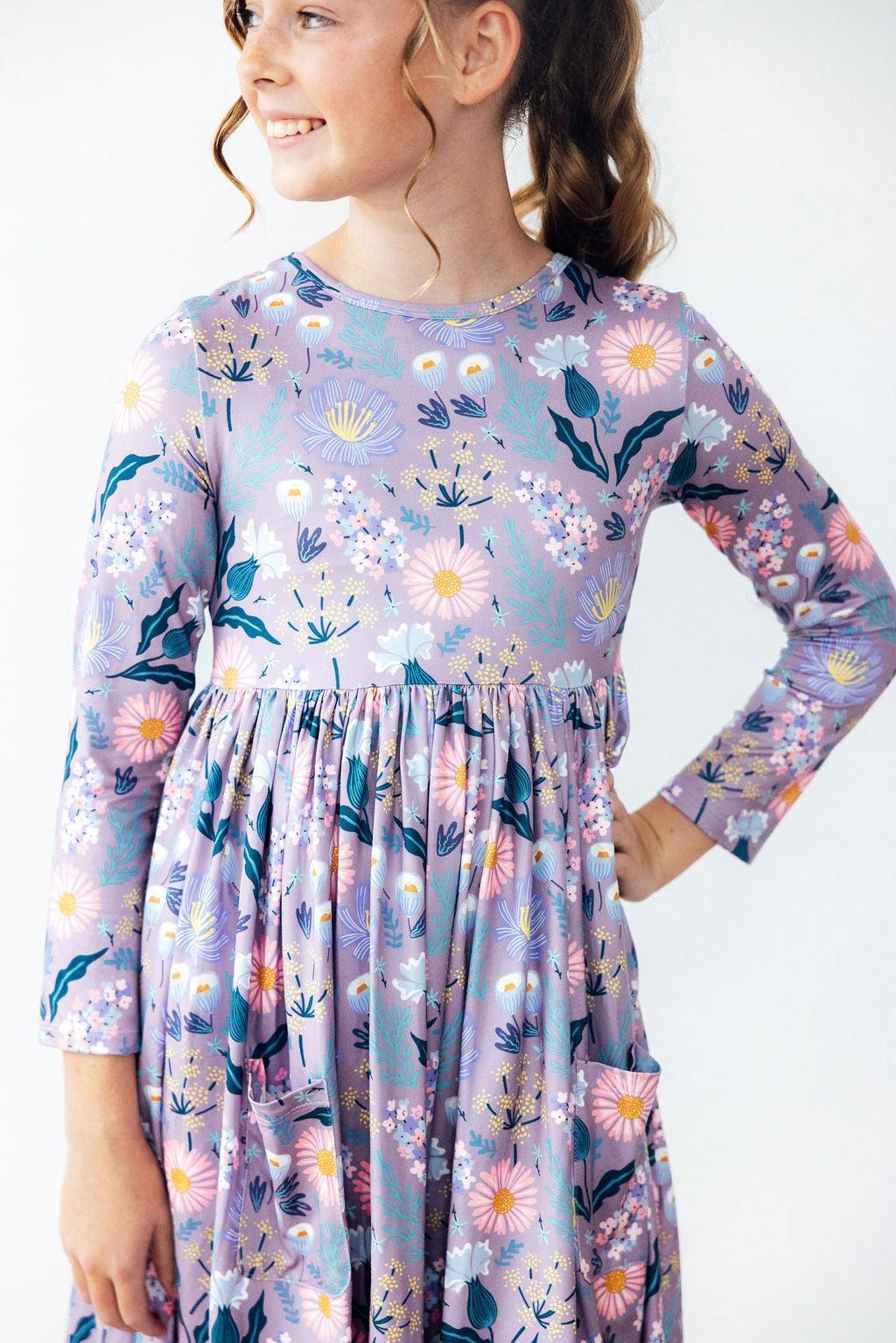 Honeysuckle L/S Pocket Twirl Dress-Mila & Rose ®