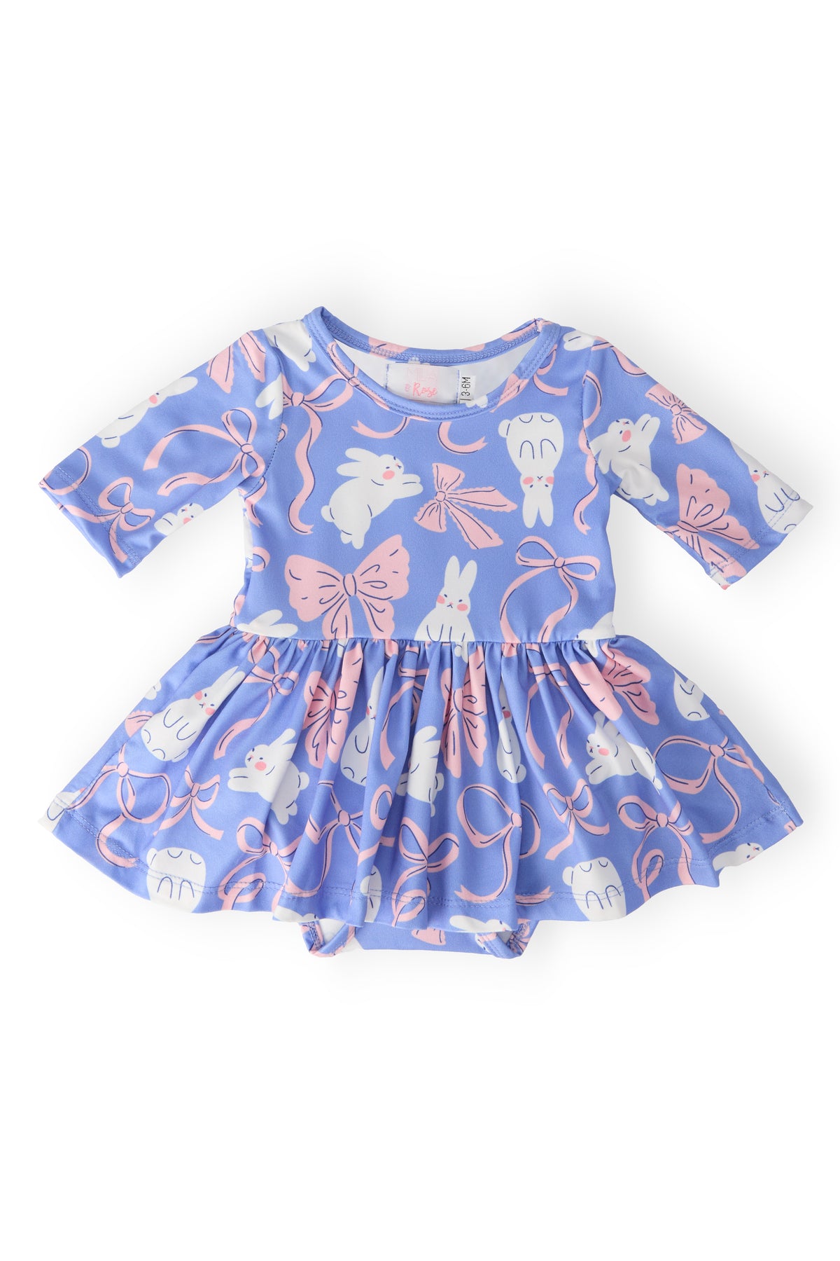 Hop, Skip & Twirl 3/4 Sleeve Twirl Bodysuit-Mila & Rose ®