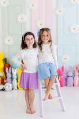 Hoppy Easter L/S Ruffle Tee-Mila & Rose ®