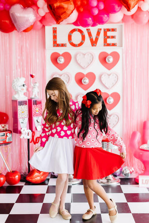 Hot Pink Hearts Sweater-Mila & Rose ®