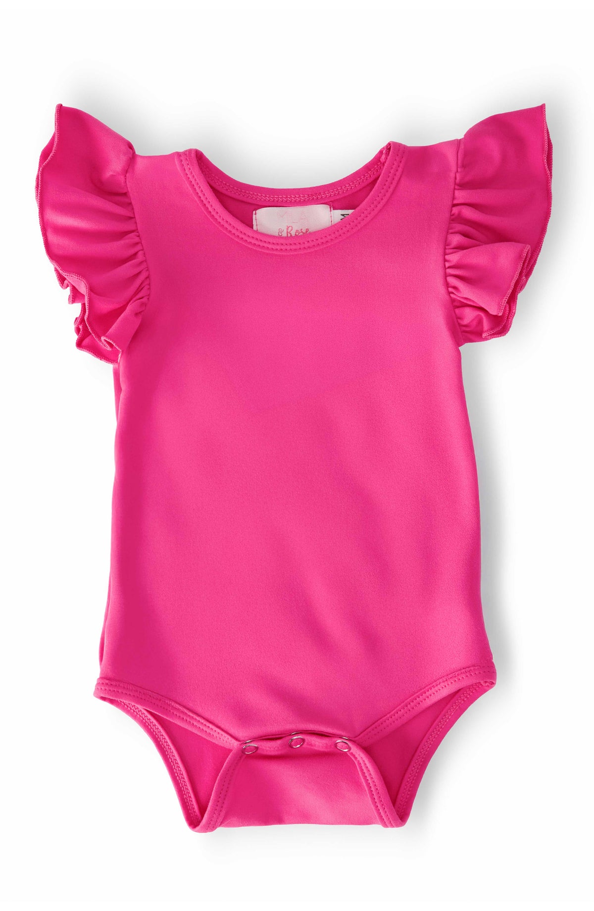 Hot Pink S/S Flutter Bodysuit-Mila & Rose ®