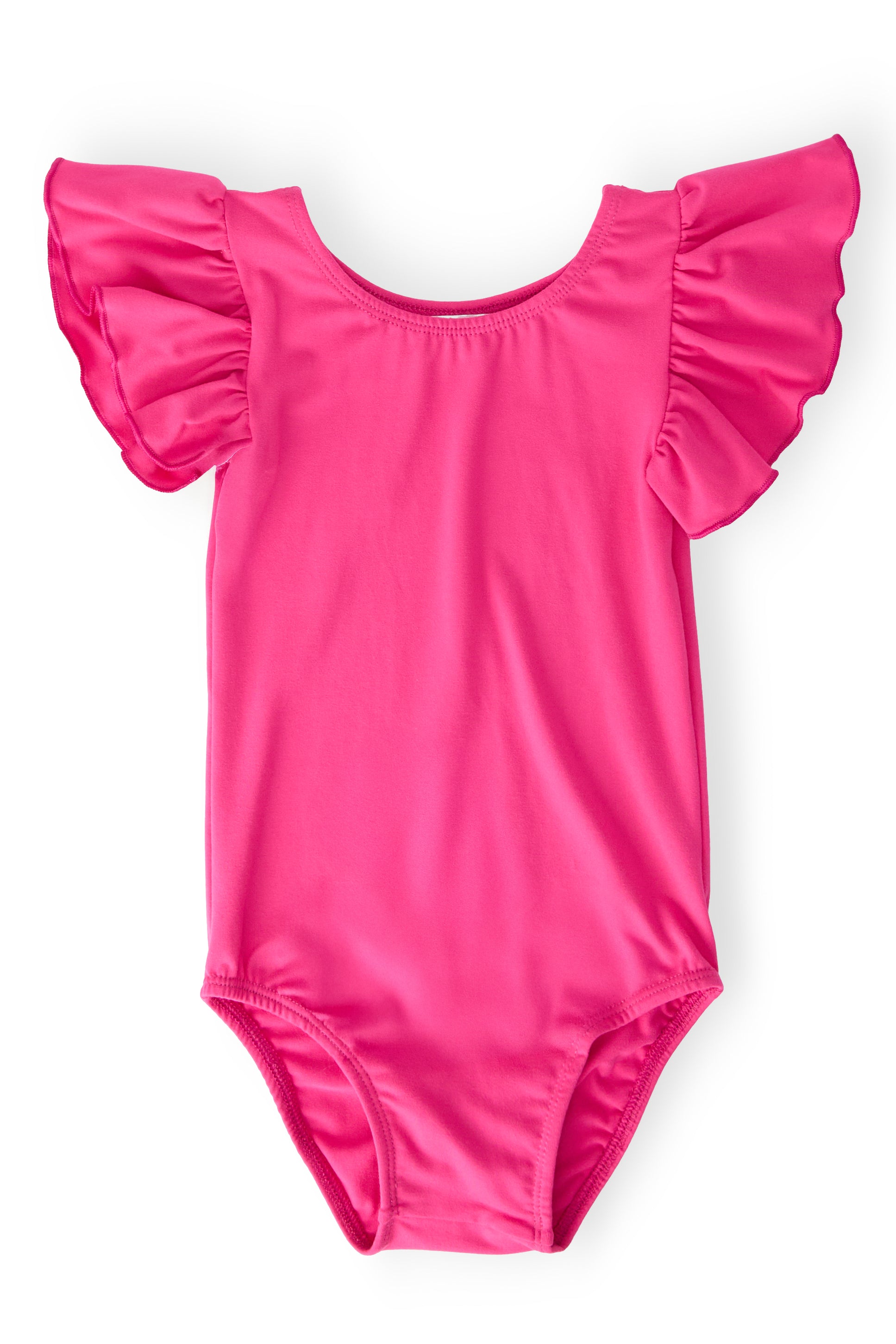 Hot Pink S/S Flutter Sleeve Leotard-Mila & Rose ®