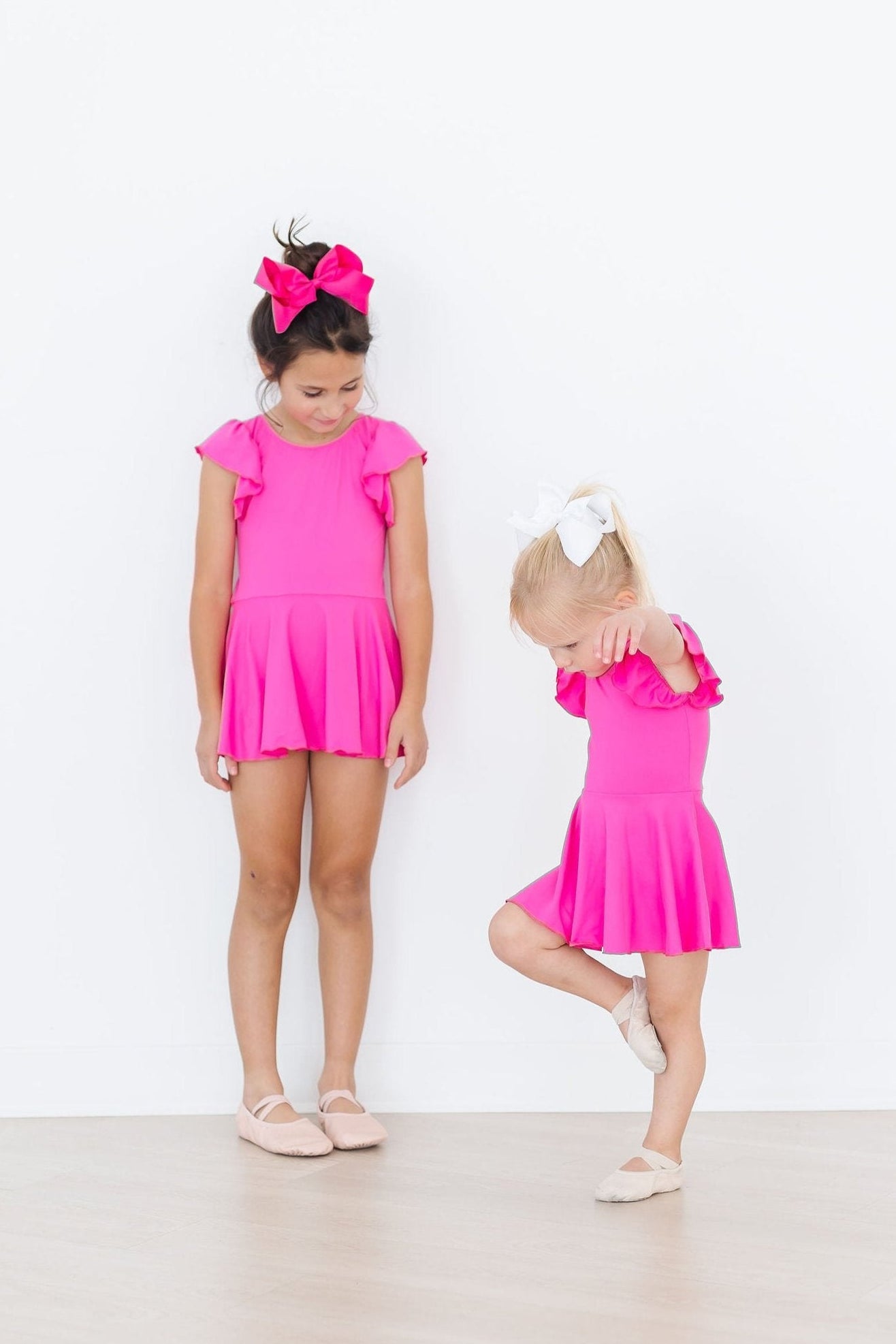 Hot Pink S/S Twirl Leotard-Mila & Rose ®