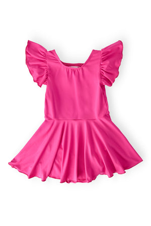 Hot Pink S/S Twirl Leotard-Mila & Rose ®