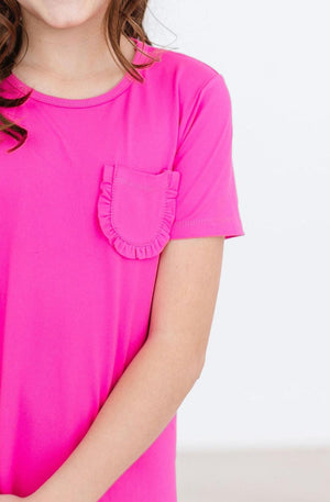 Hot Pink T-Shirt Dress | Mila & Rose Hot Pink T-Shirt Dress | Mila & Rose