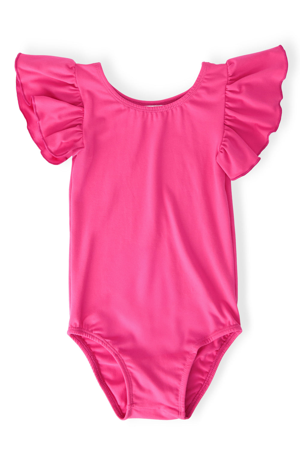 Hot Pink S/S Flutter Sleeve Leotard-Mila & Rose ®