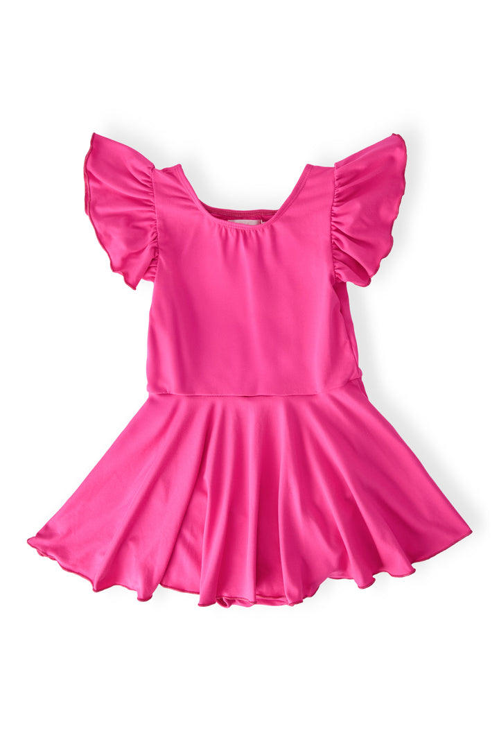 Hot Pink S/S Twirl Leotard-Mila & Rose ®