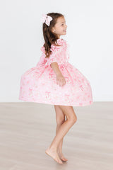 (V) Howdy 3/4 Sleeve Ruffle Twirl Dress-Mila & Rose ®