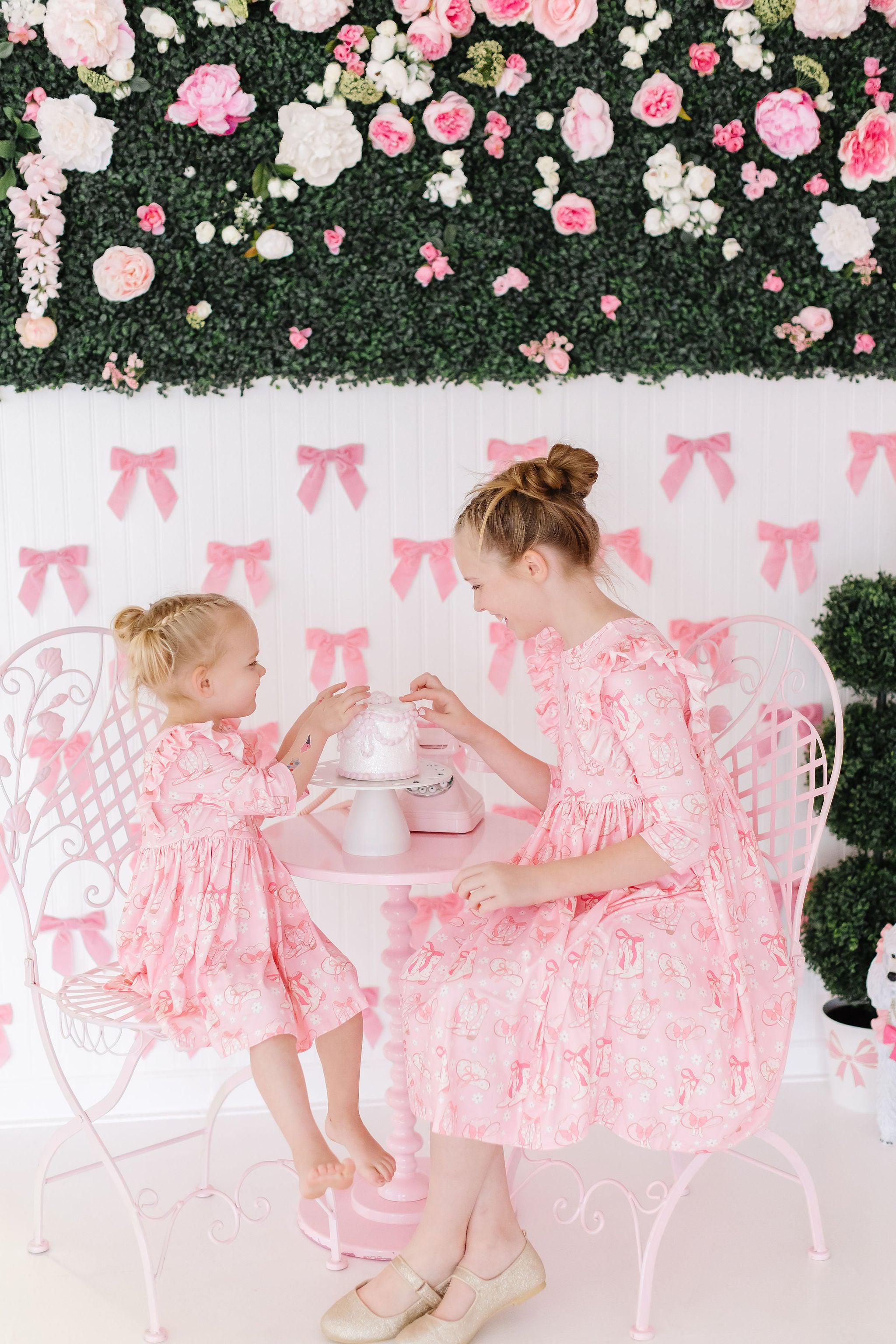 Howdy 3/4 Sleeve Ruffle Twirl Dress-Mila & Rose ®