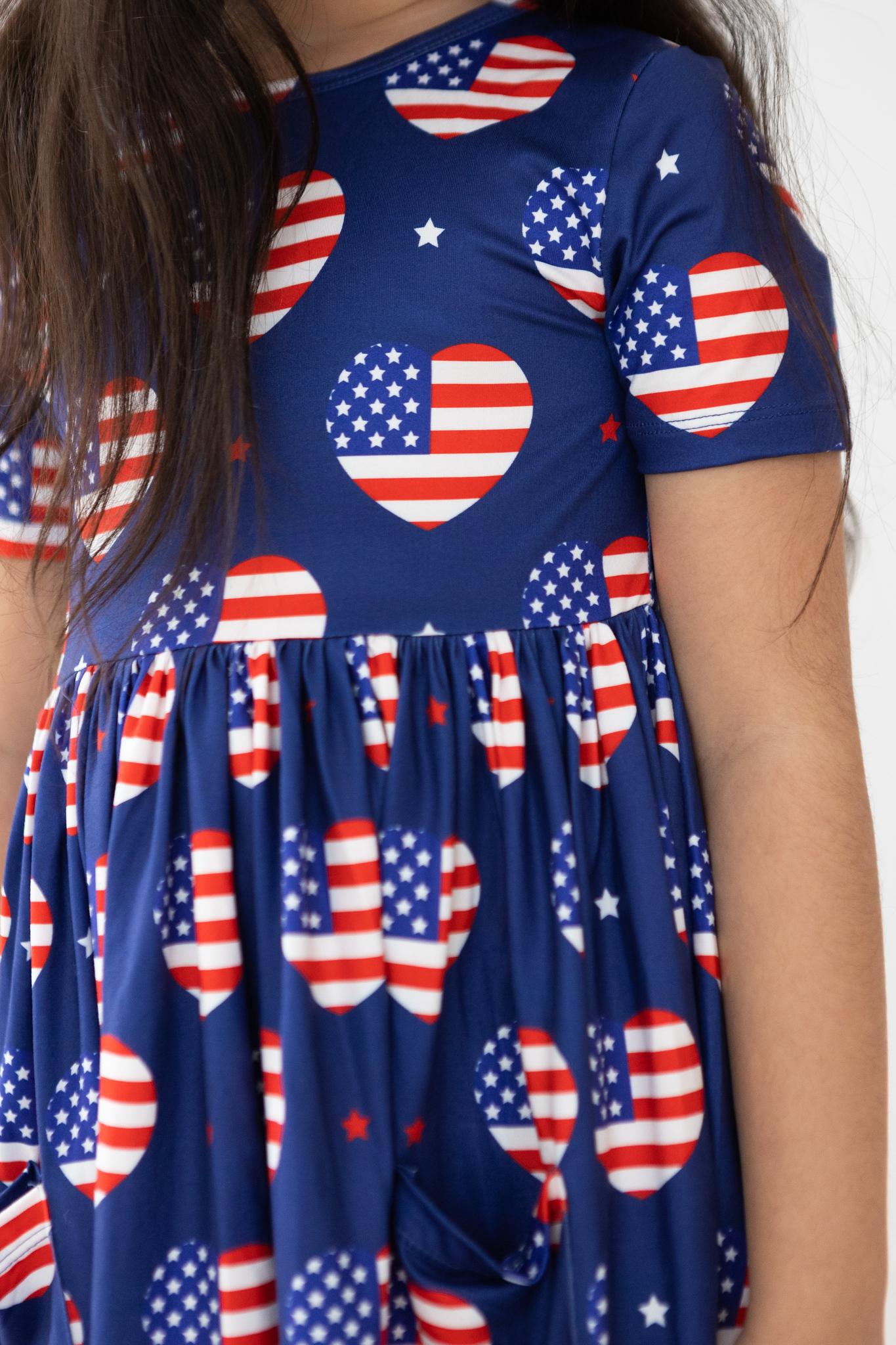 I Heart the USA S/S Pocket Twirl Dress 5/6 I Heart the USA S/S Pocket Twirl Dress 5/6