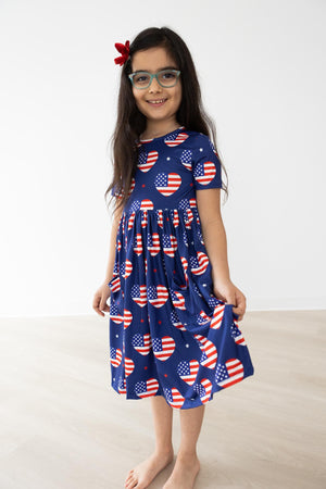 I Heart the USA S/S Pocket Twirl Dress-Mila & Rose ®