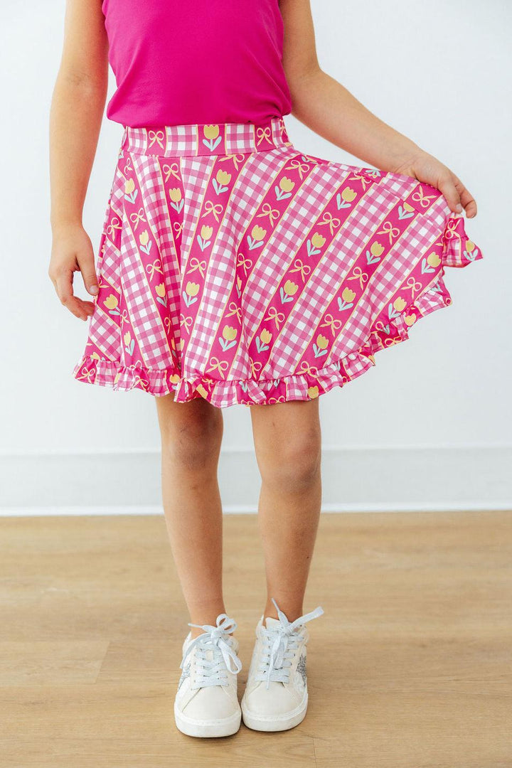I Love You Tulip Much Ruffle Twirl Skort-Mila & Rose ®