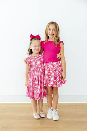 I Love You Tulip Much S/S Pocket Twirl Dress-Mila & Rose ®