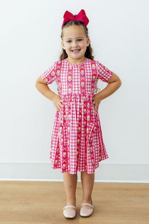 I Love You Tulip Much S/S Pocket Twirl Dress-Mila & Rose ®