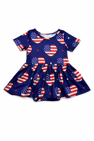 I Heart the USA S/S Twirl Bodysuit-Mila & Rose ®