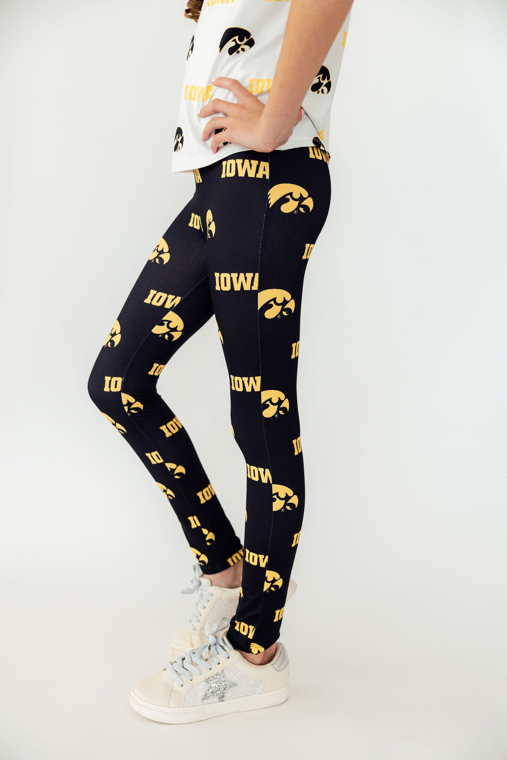 Iowa Black Tigerhawk Leggings-Mila & Rose ®