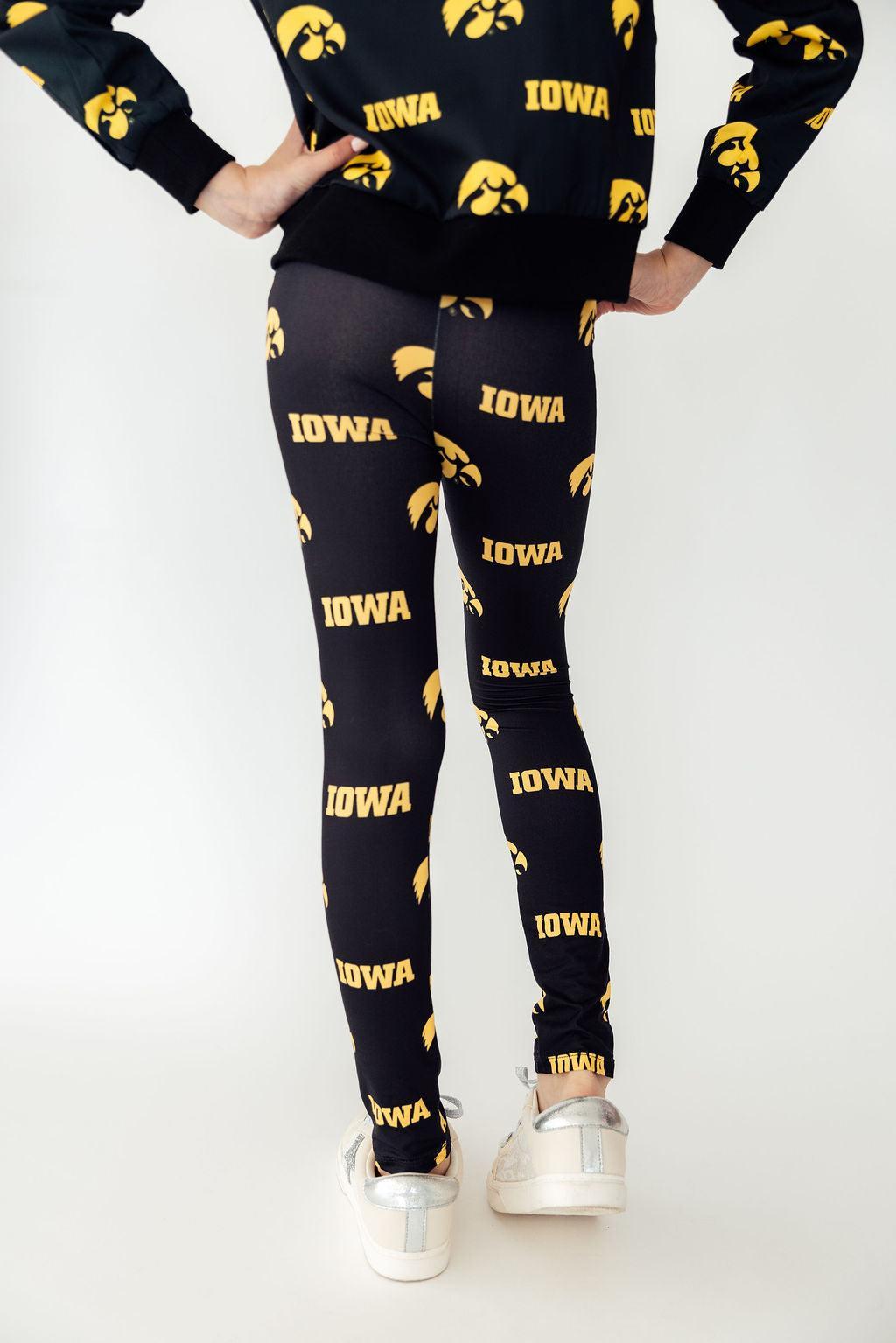 Iowa Black Tigerhawk Leggings-Mila & Rose ®
