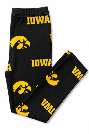 Iowa Black Tigerhawk Leggings-Mila & Rose ®
