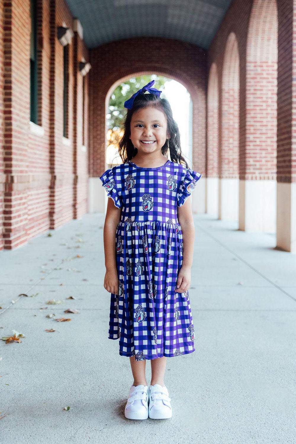 JMU Plaid Duke Dog Flutter Twirl Dress-Mila & Rose ®