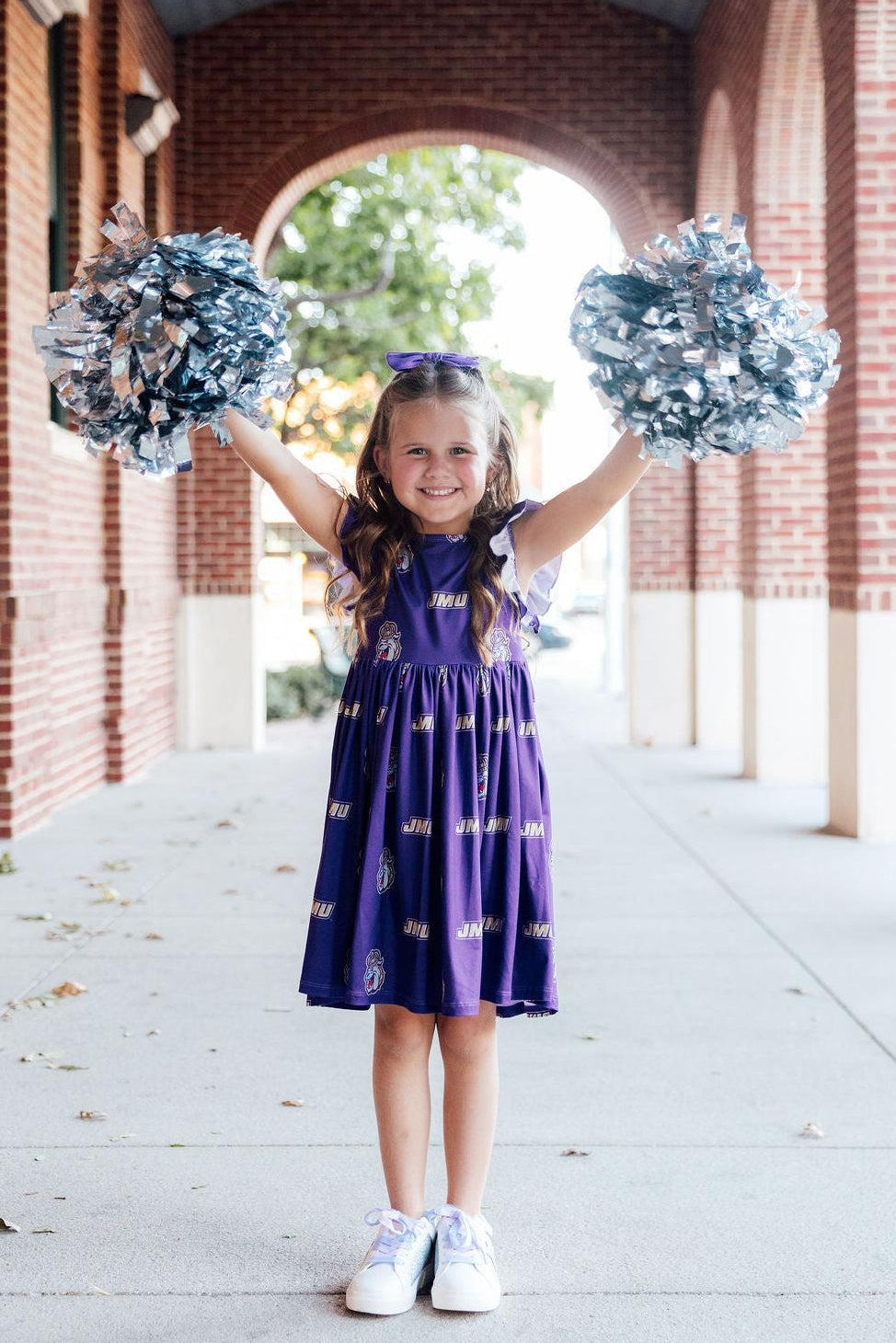 JMU Purple Duke Dog Flutter Twirl Dress-Mila & Rose ®