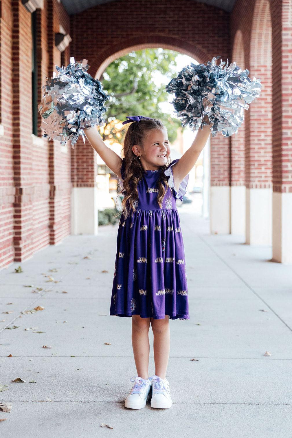 JMU Purple Duke Dog Flutter Twirl Dress-Mila & Rose ®