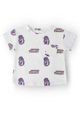 JMU White Duke Dog Ruffle Pocket Tee-Mila & Rose ®