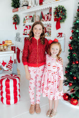 Jingle Bells 3/4 Sleeve Pocket Twirl Dress-Mila & Rose ®