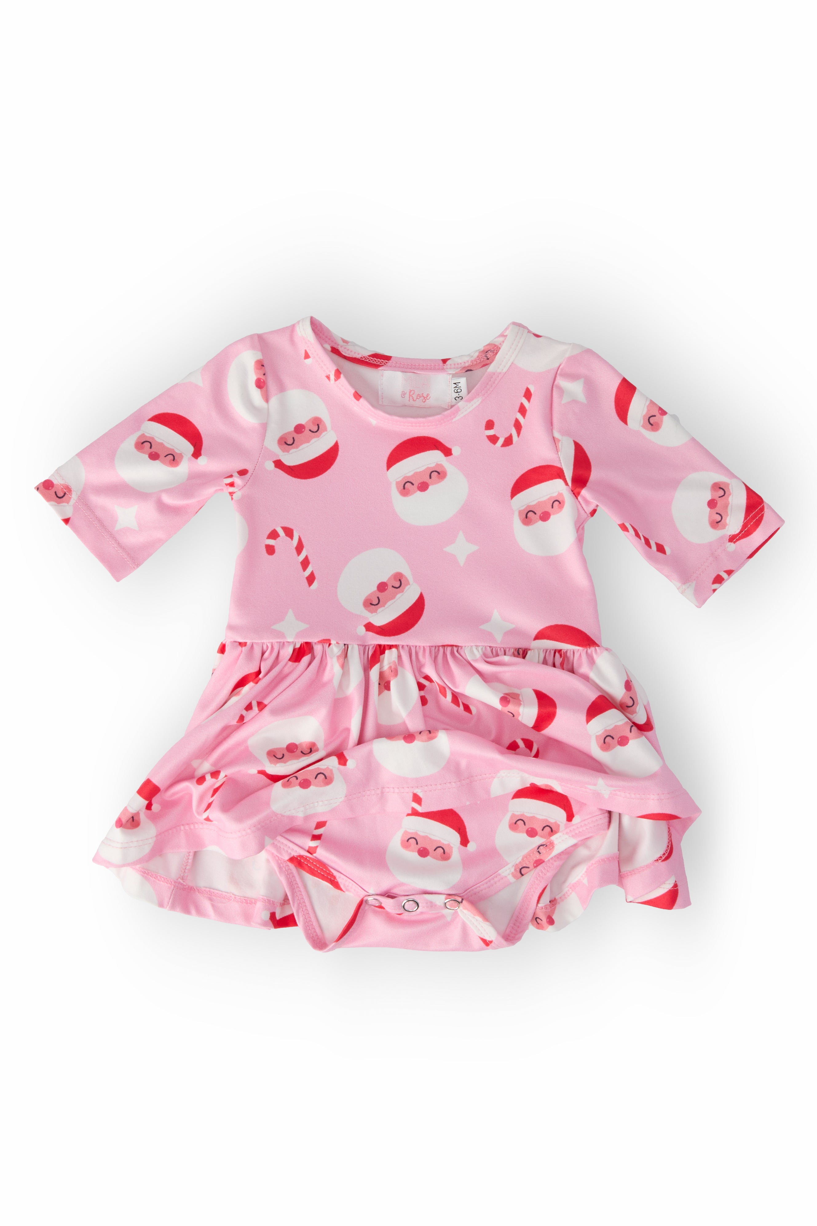 Jingle Bells 3/4 Sleeve Twirl Bodysuit-Mila & Rose ®