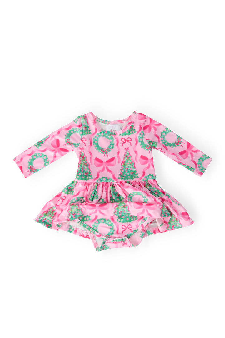 Jingle Bows L/S Twirl Bodysuit-Mila & Rose ®