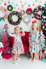 Jingle Saurus L/S Pocket Twirl Dress-Mila & Rose ®