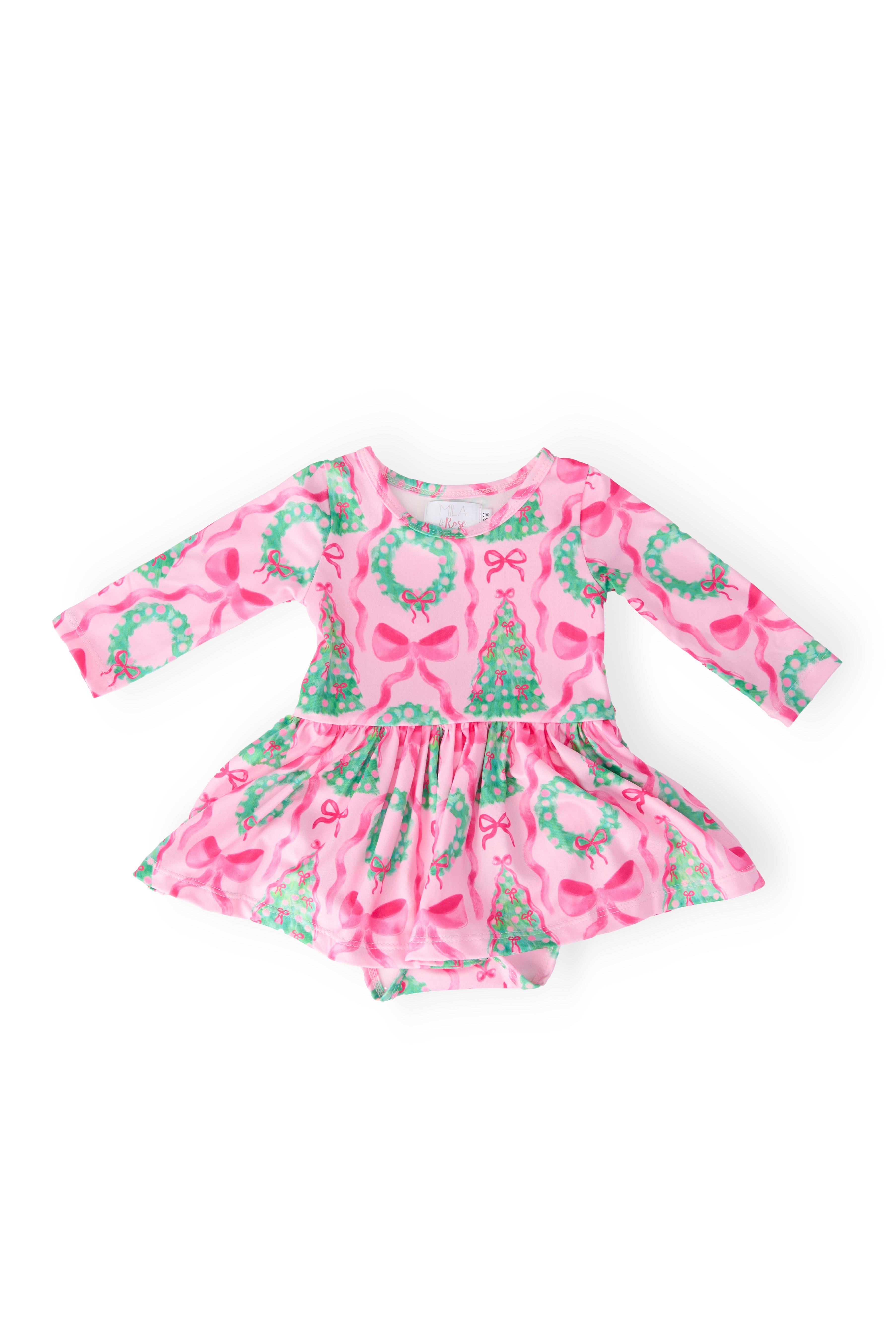 Jingle Bows L/S Twirl Bodysuit-Mila & Rose ®