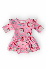 Jolly Old Saint Nick 3/4 Sleeve Flutter Twirl Bodysuit-Mila & Rose ®