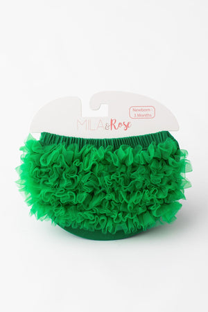 Kelly Green Ruffle Bum Bloomer-Mila & Rose ®