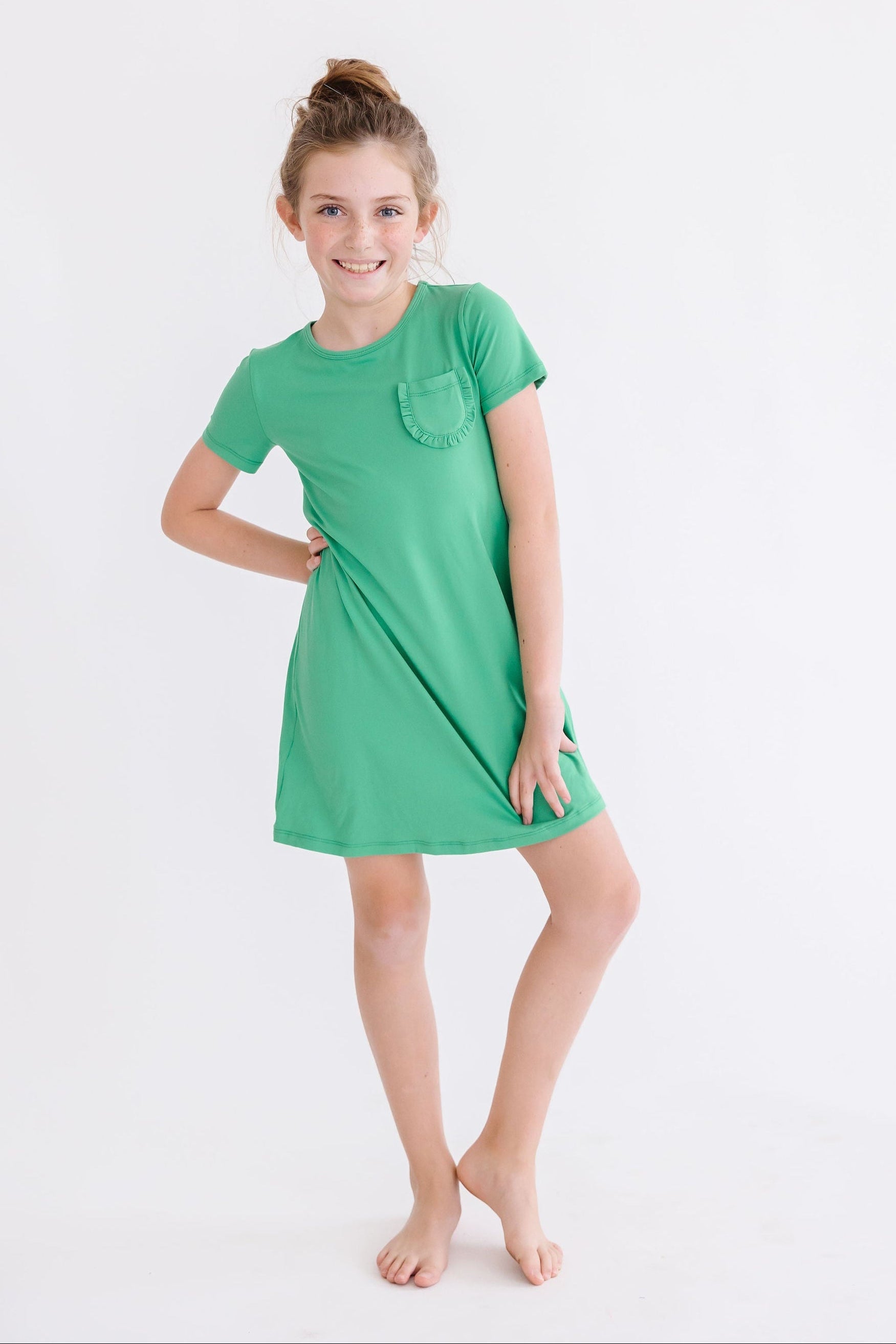 Kelly Green T-Shirt Dress-Mila & Rose ®