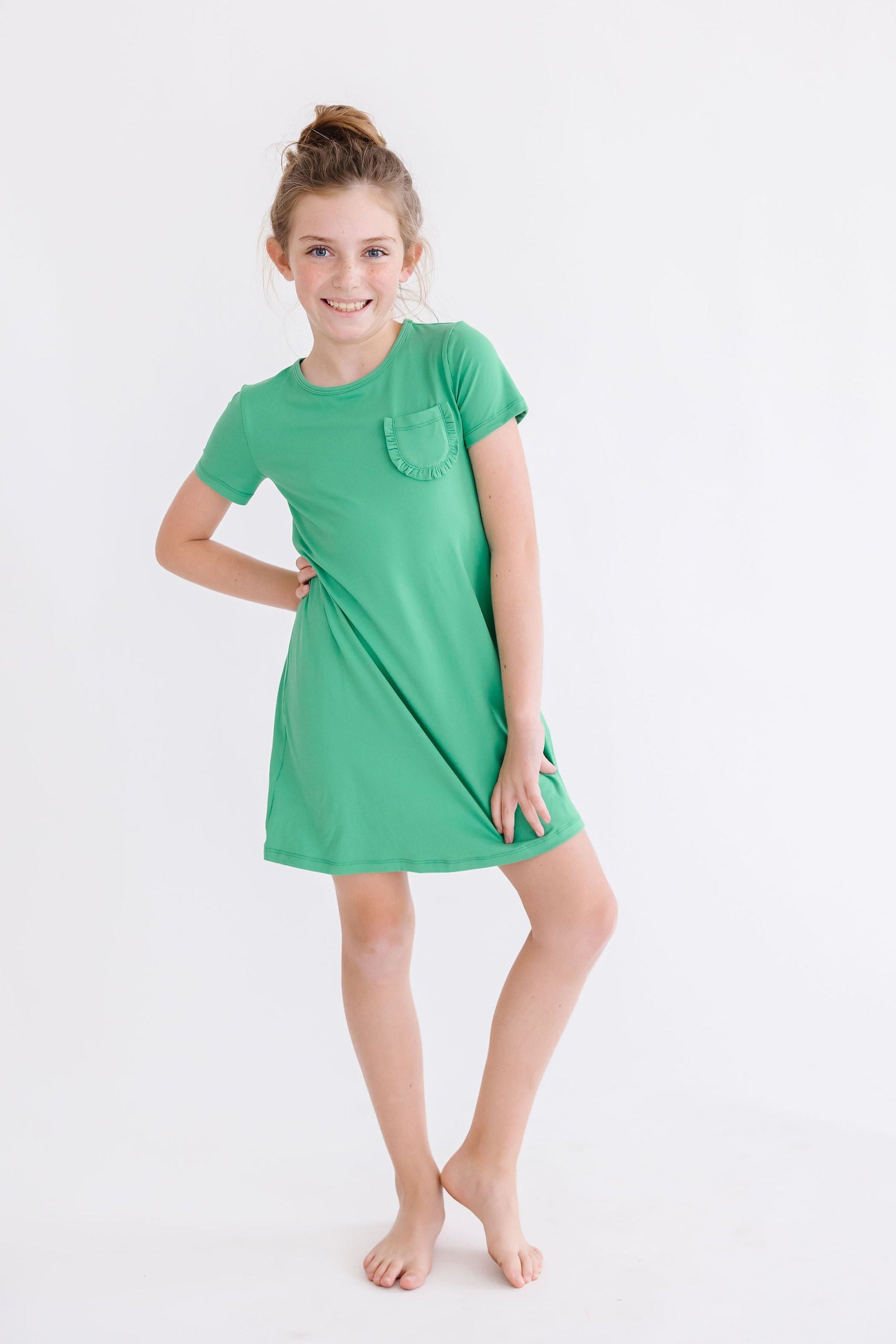 Girls' Kelly Green T-shirt Dress Size: 3T Toddler By Mila & Rose Girls' Kelly Green T-shirt Dress Size: 3T Toddler By Mila & Rose