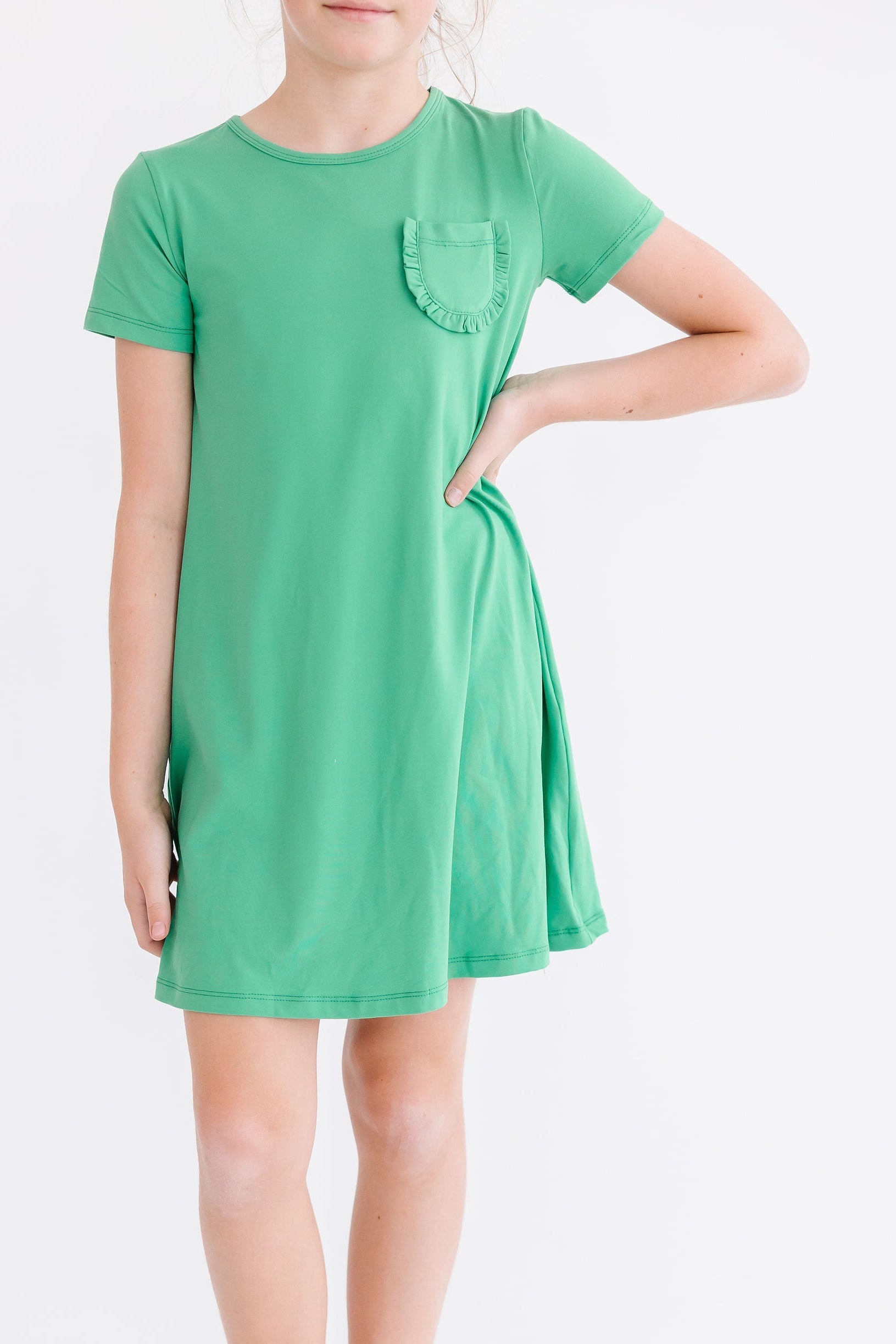 Kelly Green T-Shirt Dress-Mila & Rose ®