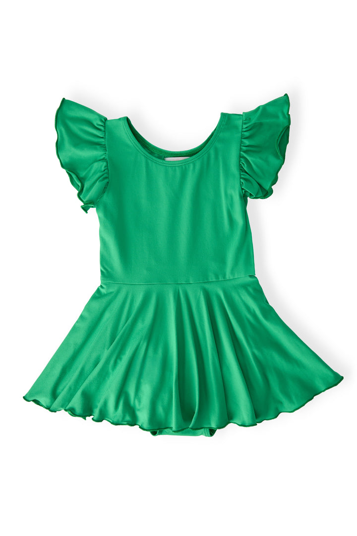 Kelly Green S/S Twirl Leotard-Mila & Rose ®