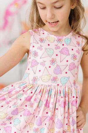 (L) Ice Cream & Shout Tank Twirl Dress-Mila & Rose ®