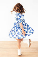 (L) Lone Star 3/4 Sleeve Ruffle Twirl Dress-Mila & Rose ®